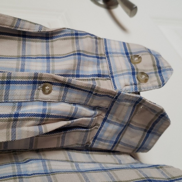 GH Bass & Co Plaid Moosehorn Blue Beige Green Button Up Size Medium NWT - Picture 5 of 6